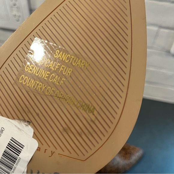 NWT sanctuary sz 9.5 Revel spotted calf hair leather ankle booties - Picture 12 of 16